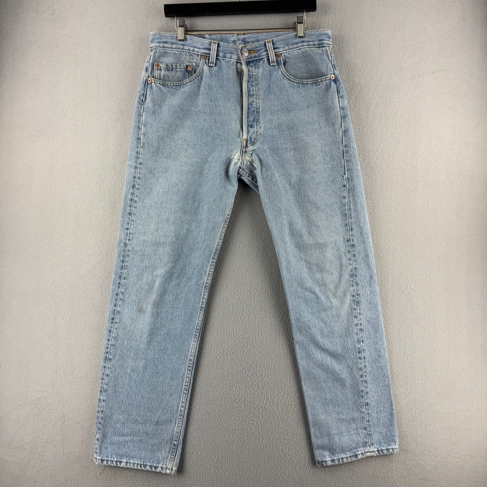 Vintage Levis Jeans Mens 34x30 (Fits 33x29) 501 Straight 90s Made in USA